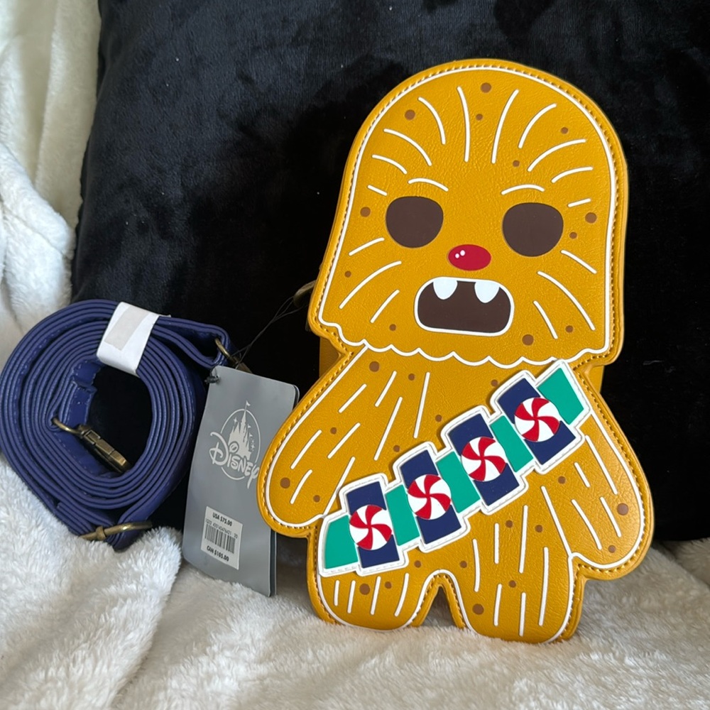 Loungefly Star Wars Disney Chewbacca Gingerbread Crossbody Bag NWT